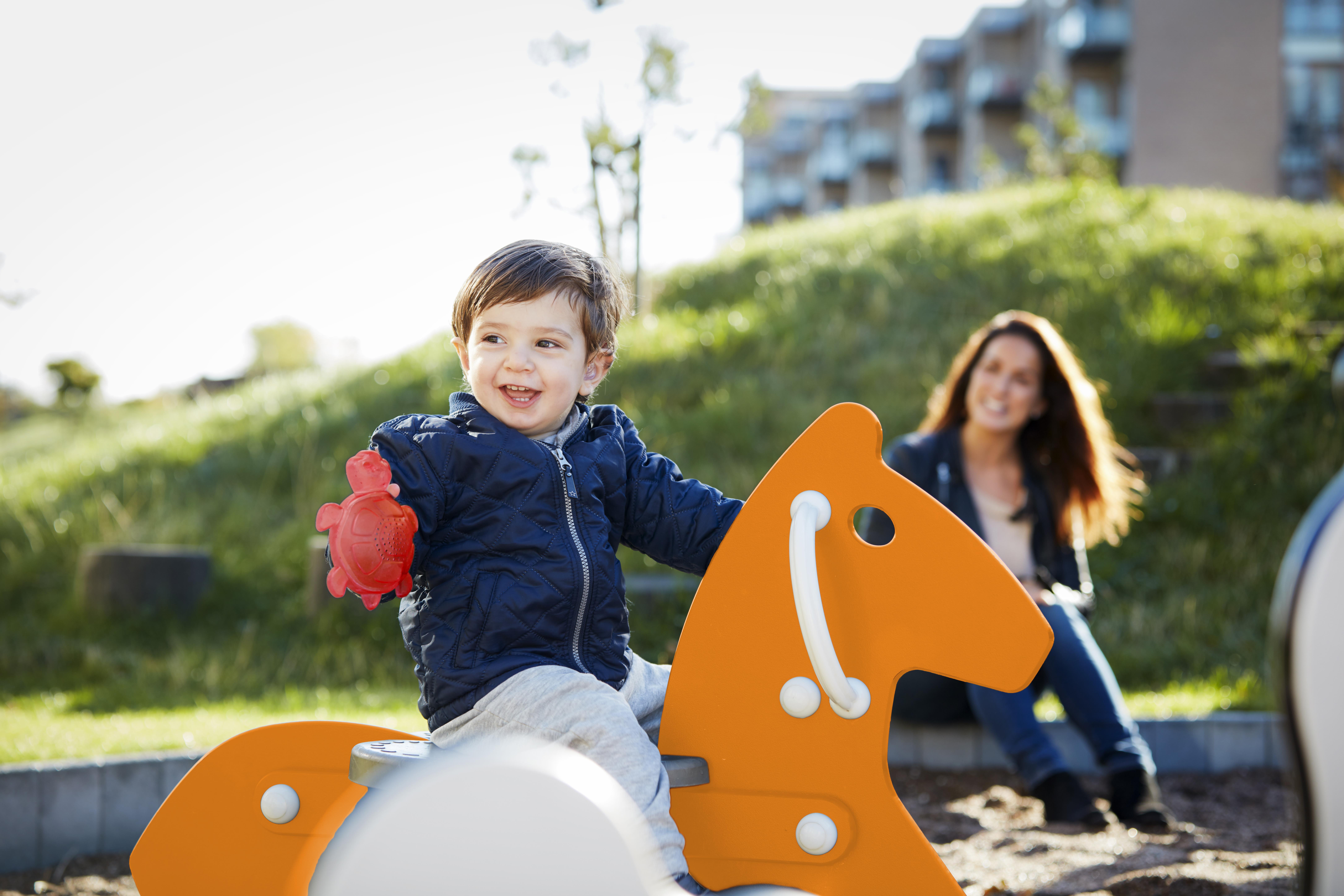 Toddler at playground | Resound Up Smart